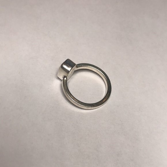 Citrine Stone Sterling Silver Dainty Classic Ring Jewelry Size 7 - Picture 3 of 7